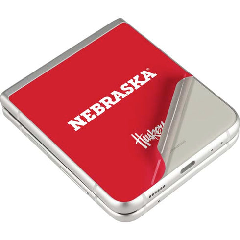 University of Nebraska Red Galaxy Z Flip4 5G Skin